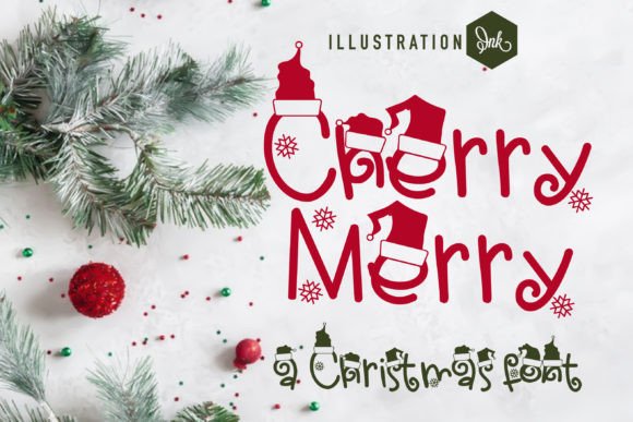 Cherry Merry: A Hand-Crafted Display Typeface for Festive Web Design