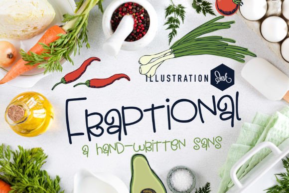 Fraptional: A Whimsical Handwritten Font for Playful Branding
