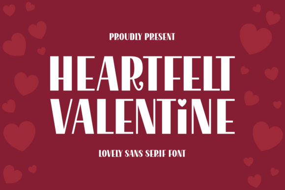 Heartfelt Valentine: A Warm Sans Serif Typeface for Creative Projects